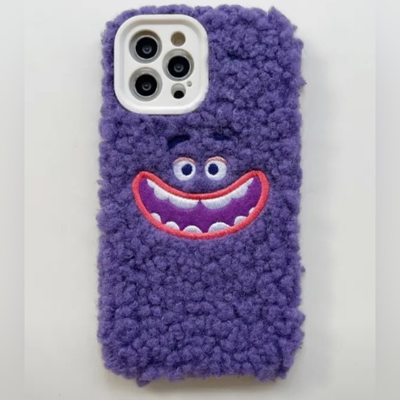 Fuzzy Monster iPhone 14 Phone Case | Purple - Picture 2 of 3